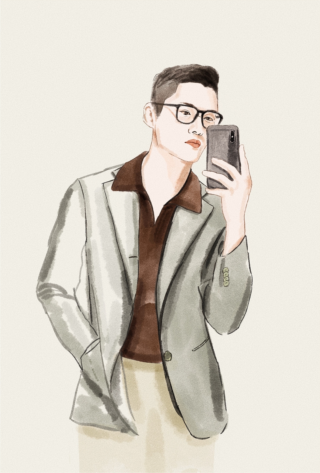 画同事日常工作穿搭（图ZMjcxNTEzODMy） - 艺术插画 - 站酷设计师CY_FISH原创素材 - 站酷ZCOOL