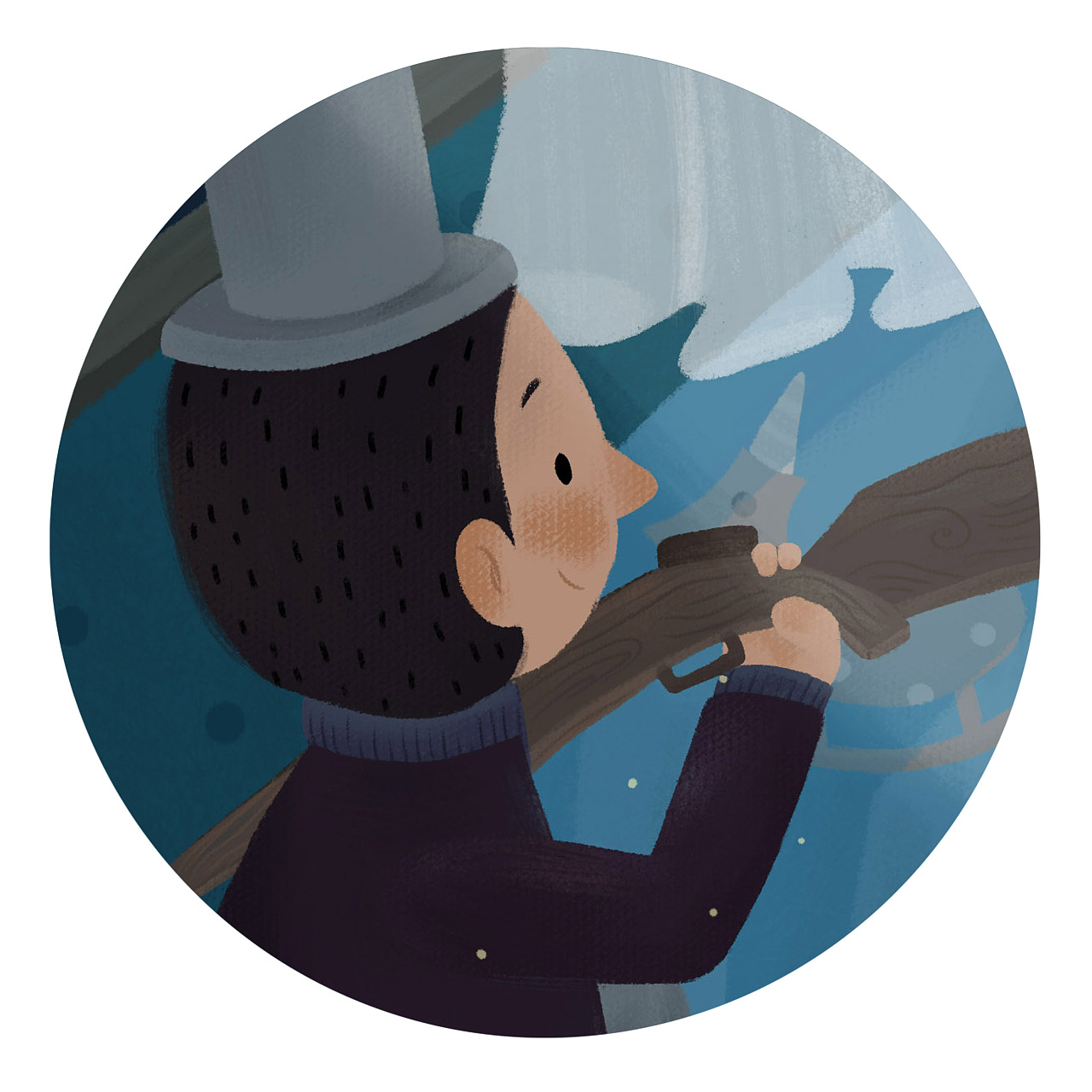 夜晚执勤的小锡兵