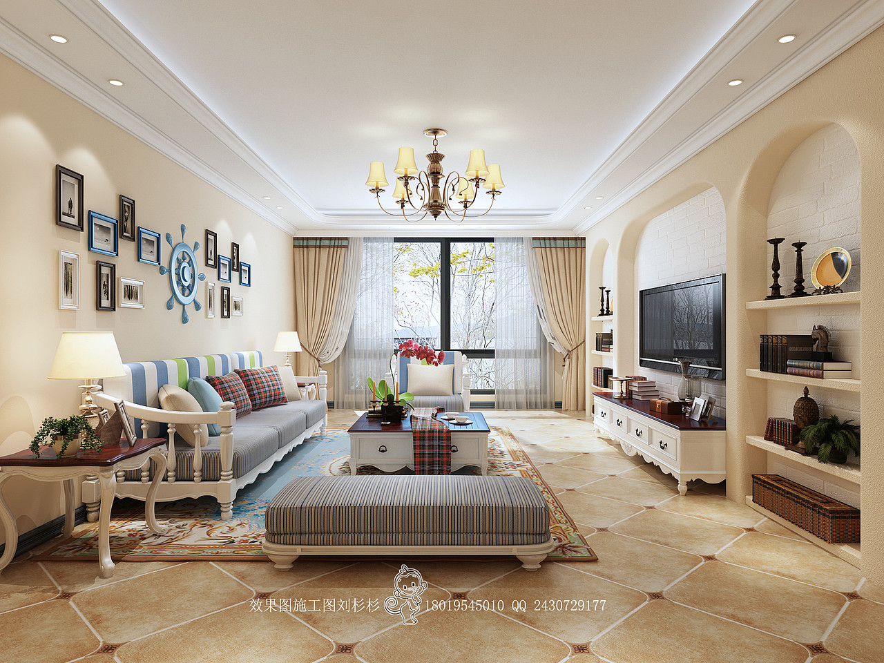 地中海平层家装整套案例