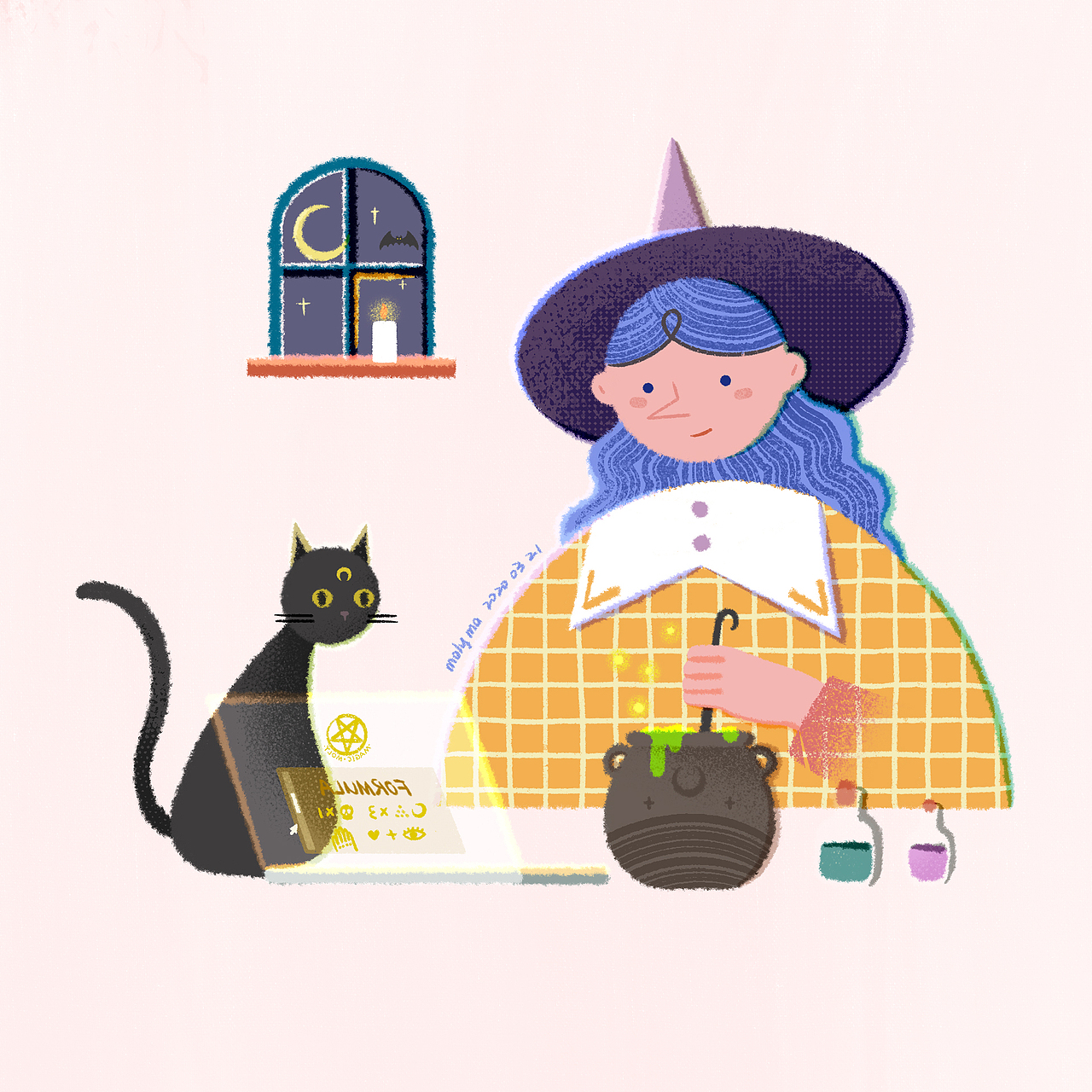 「女巫制药」静&动态插画（图ZMjc0MDgzMjg0） - 创作习作 - 站酷设计师moly马晓羽原创素材 - 站酷ZCOOL