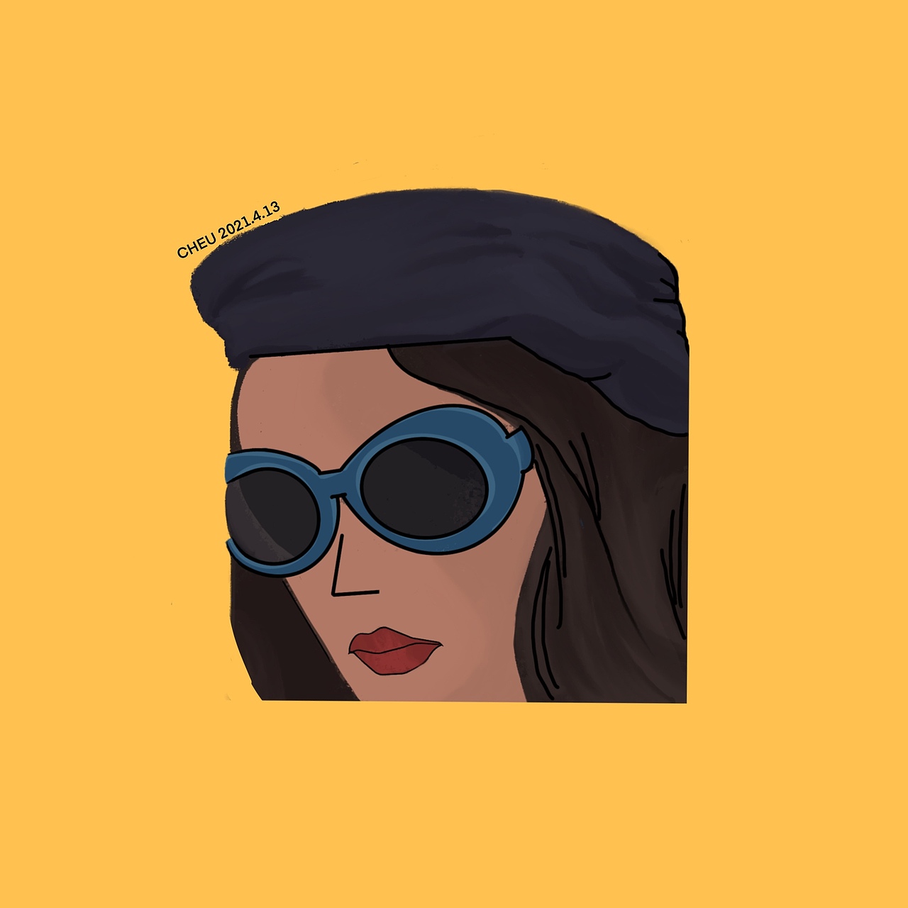 原创插画头像#眼睛女（图ZMjUxMTA3NjY4） - 创作习作 - 站酷设计师臭皮酱CHEU原创素材 - 站酷ZCOOL