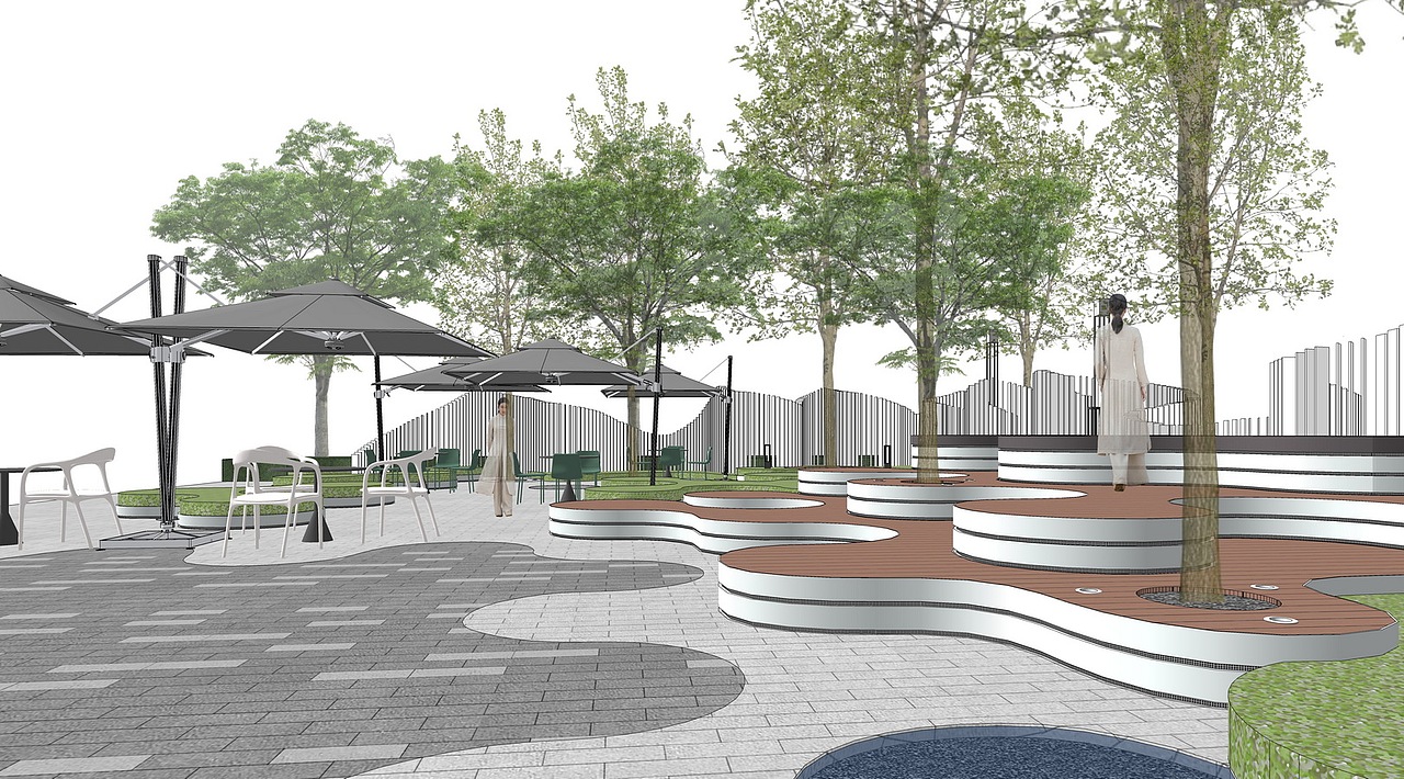 成都hyperlane超线公园展示区景观su模型下载