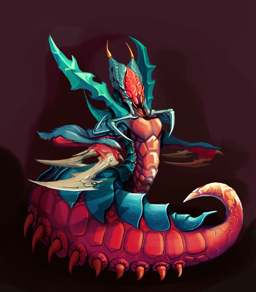 虫族—镰刀手|插画|游戏原画|动动小白 - 原创作品 - 站酷 (zcool)