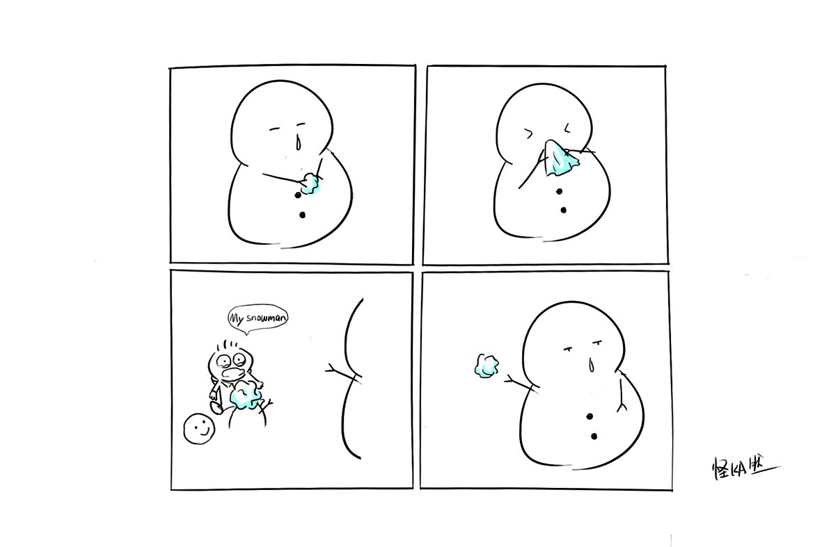 感冒的雪人
<br>
