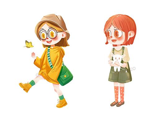 儿童插画人物练习