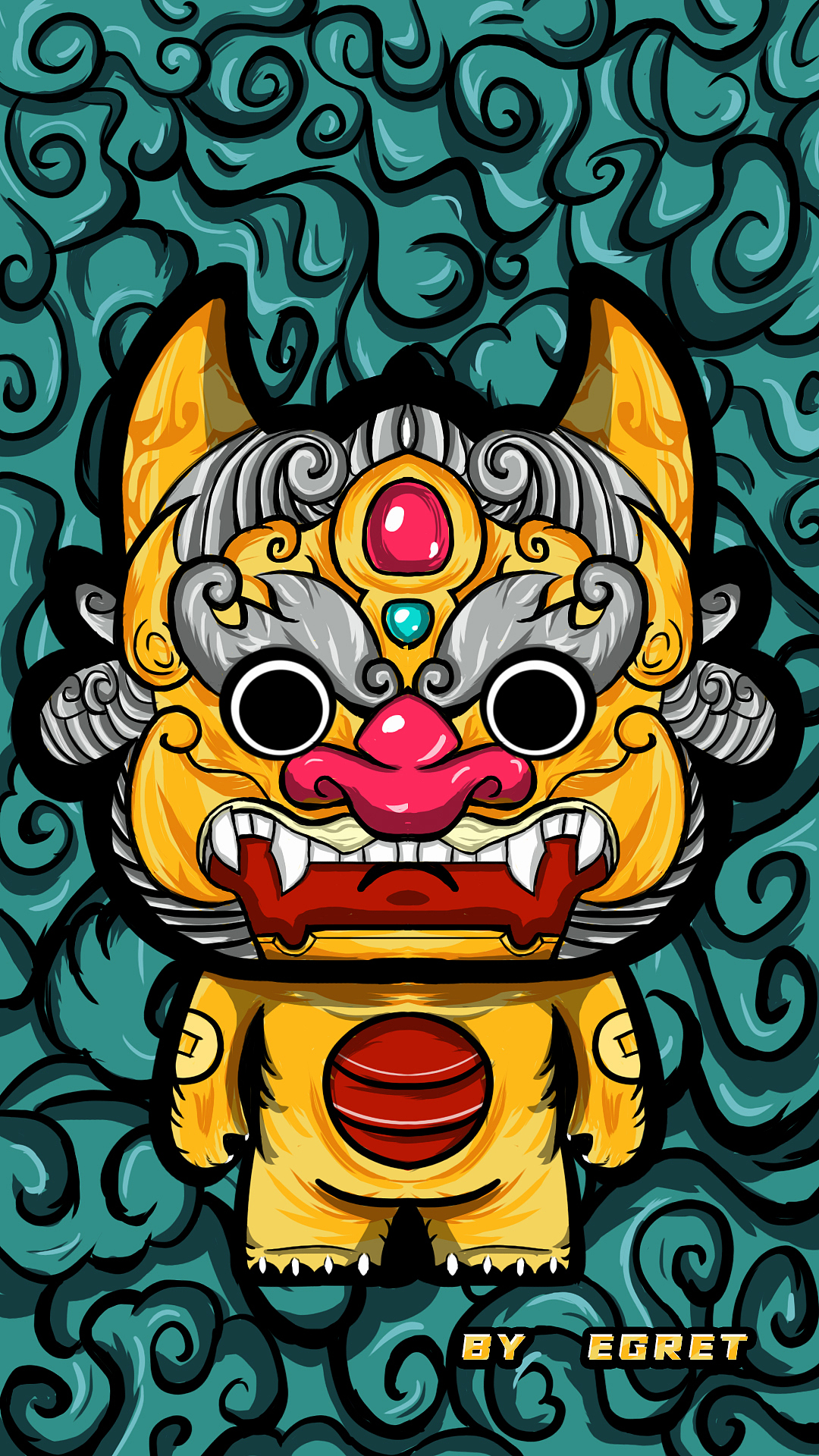 国潮插画--最爱