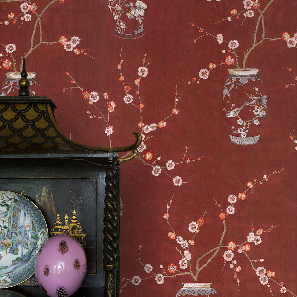 《刺绣窗帘.壁布效果图》