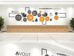 传媒文化墙 简洁风