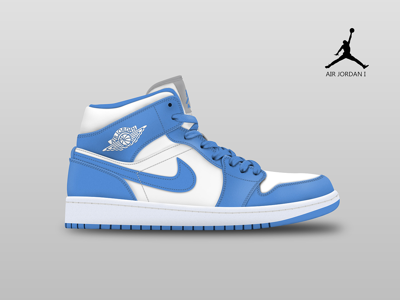 Air Jordan I 北卡蓝（图ZMjIxNjM3NzI=） - 创作习作 - 站酷设计师Ericlam_原创素材 - 站酷ZCOOL