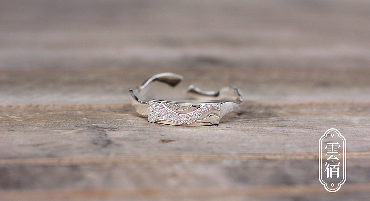云宿白族银饰简约手镯【重岚】