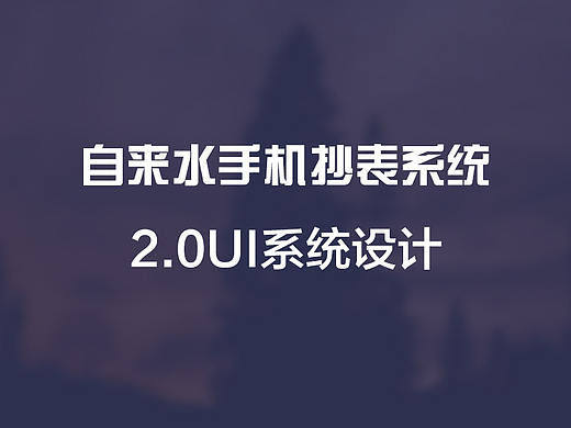 自来水手机抄表系统