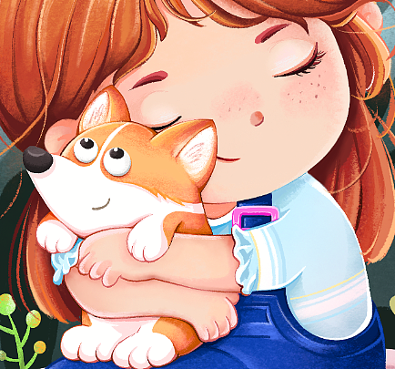 我与狗子的小像（图ZMzA3NjI0MTg0） - 儿童插画 - 站酷设计师Matia抹茶原创素材 - 站酷ZCOOL