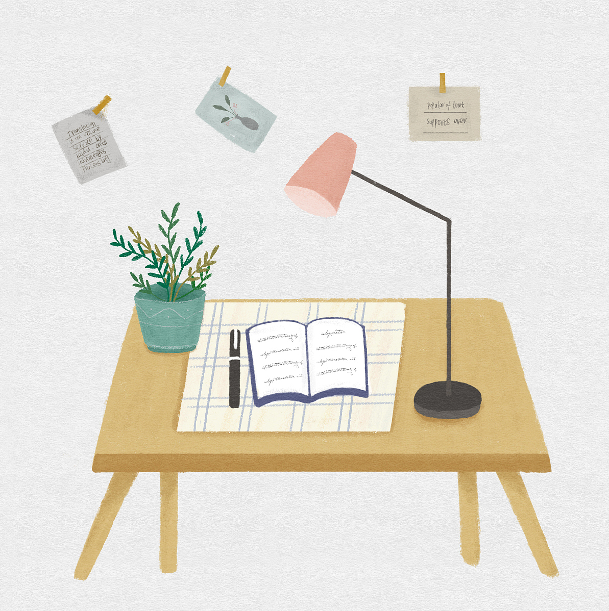 小小书桌|插画|创作习作|做设计的洋洋_原创作品-站酷zcool
