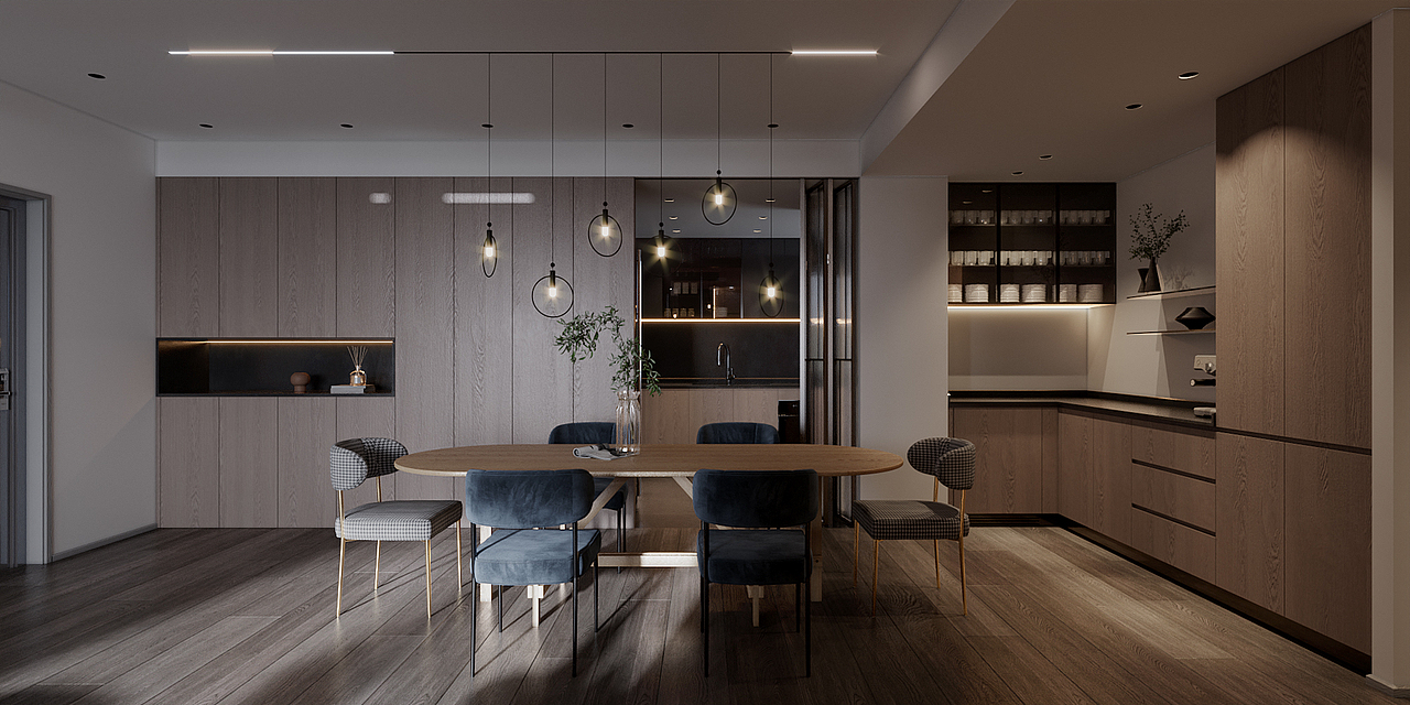 仁恒河滨|上海|145平|简约原木风