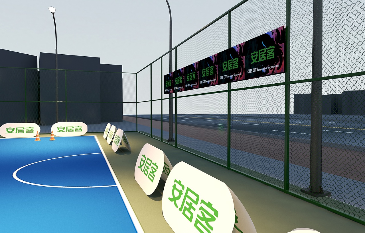 篮球公园3D渲染设计（图ZMjM1NTQwODg0） - 家装设计 - 站酷设计师邓宪立原创素材 - 站酷ZCOOL