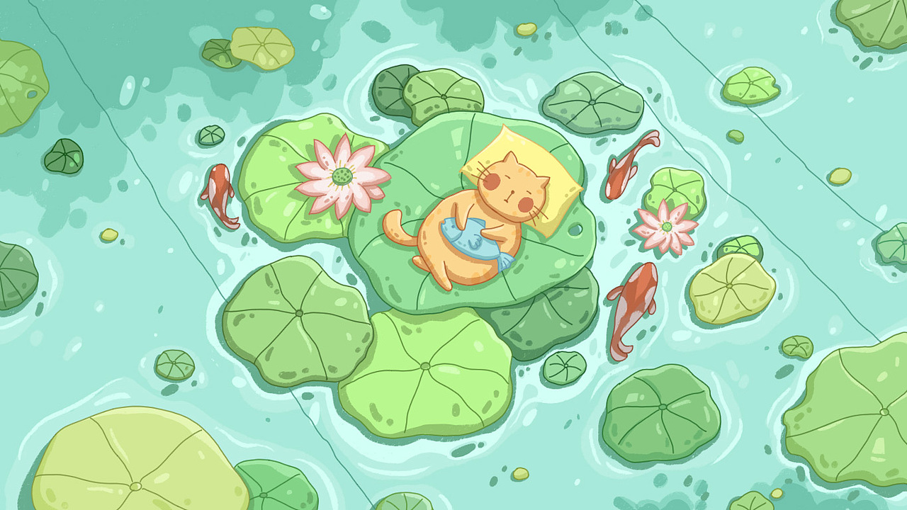 昏昏欲睡的小胖猫（图ZMjYyNDMzMDYw） - 商业插画 - 站酷设计师YL鱼樂樂原创素材 - 站酷ZCOOL