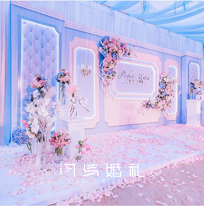 河马婚礼｜西式婚礼（蓝色＋粉色）（图ZMTM4NjEyNzE2） - 人文/纪实摄影 - 站酷设计师河马婚礼原创素材 - 站酷ZCOOL