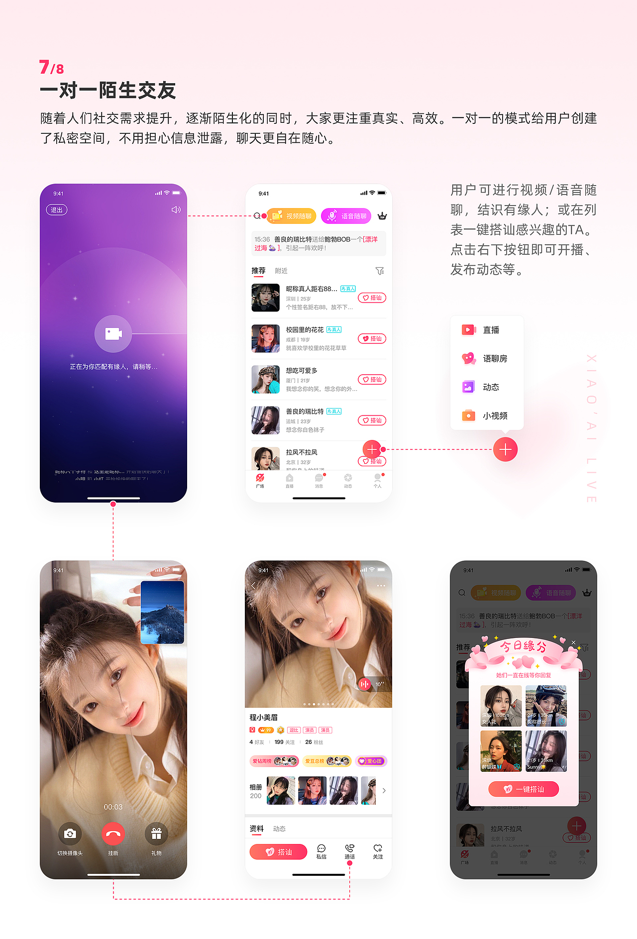 【小爱直播】社交APP 工作总结（图ZMjcyOTQ4ODg0） - APP界面 - 站酷设计师瑞比特_原创素材 - 站酷ZCOOL