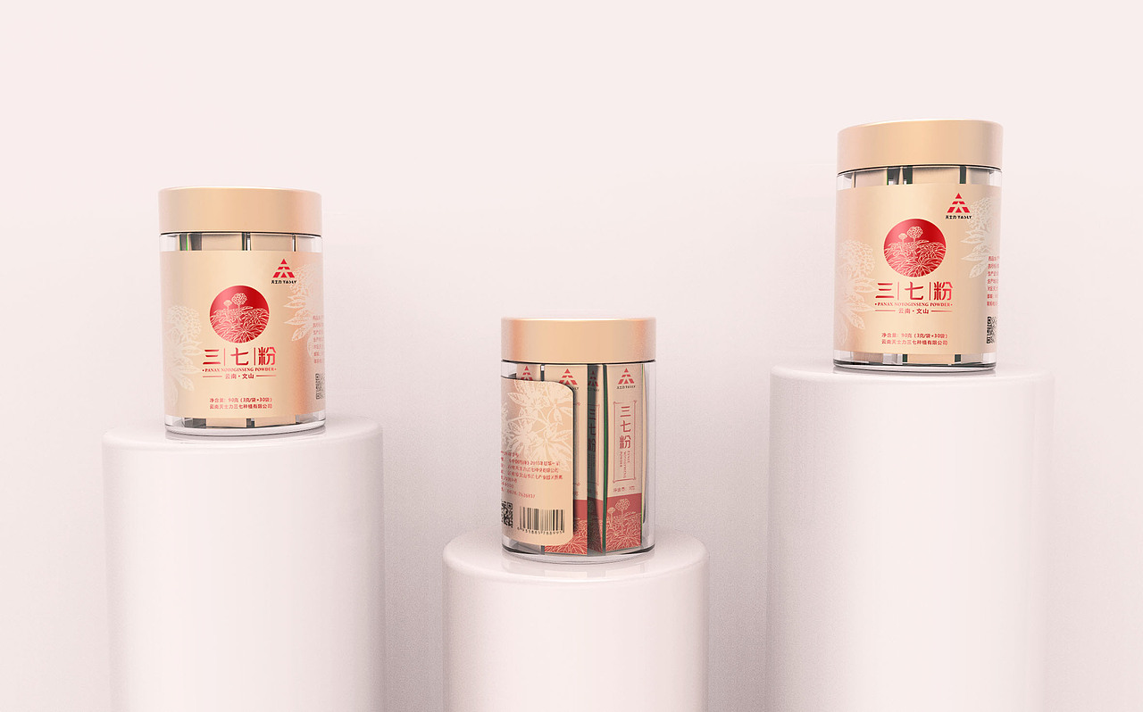 天士力三七粉系列化包装设计