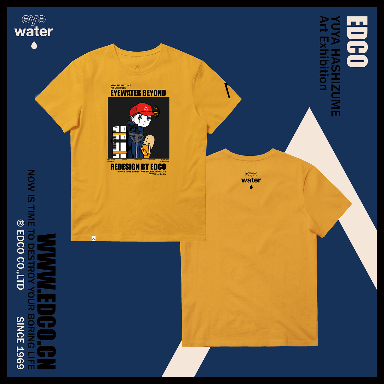 EDCO X Yuya Hashizume联名T恤 手绘插画（图ZMjE2MjI4MTgw） - 新锐潮流插画 - 站酷设计师武勇勇原创素材 - 站酷ZCOOL