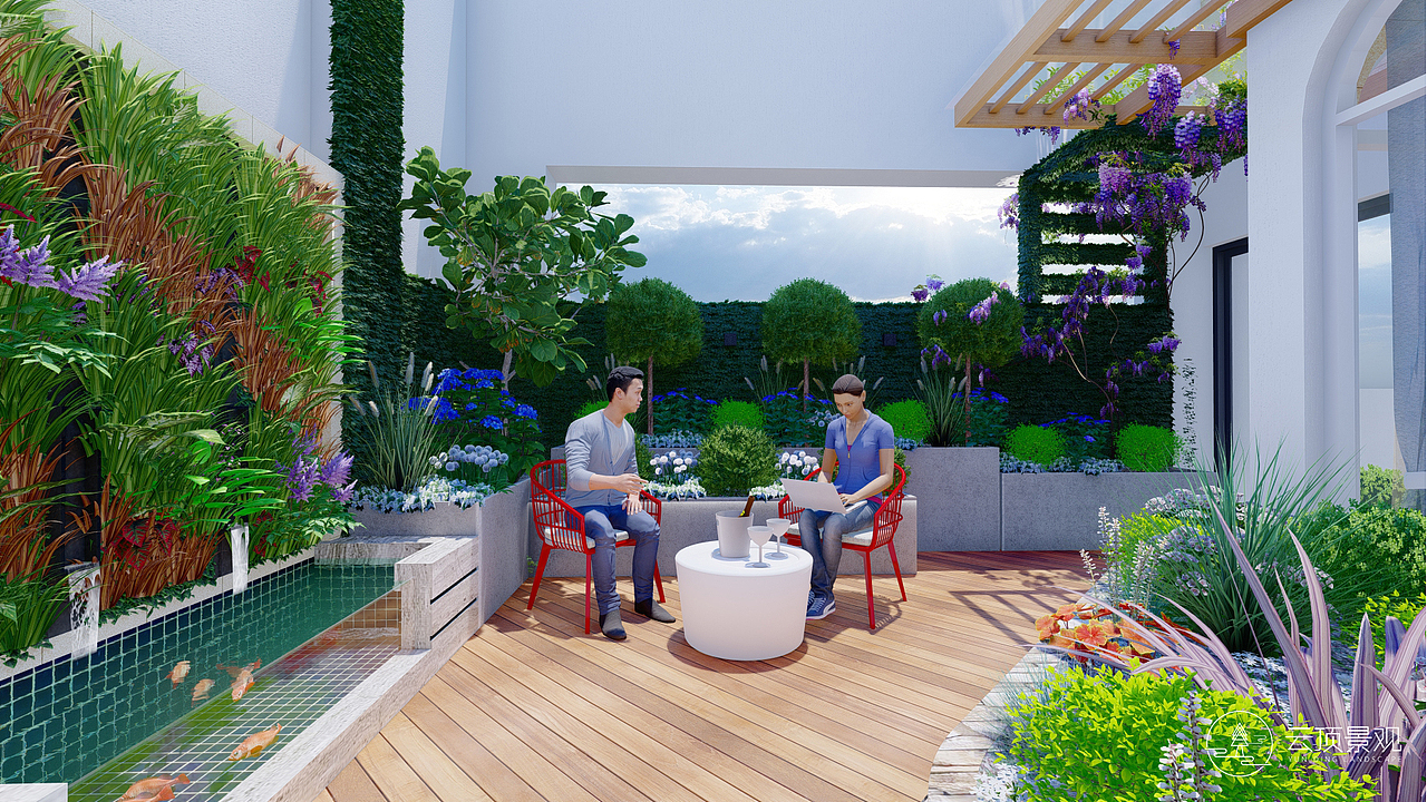 花园设计丨露台空中花园（图ZMjU5NDUyNDUy） - 景观设计 - 站酷设计师杭州云顶景观原创素材 - 站酷ZCOOL