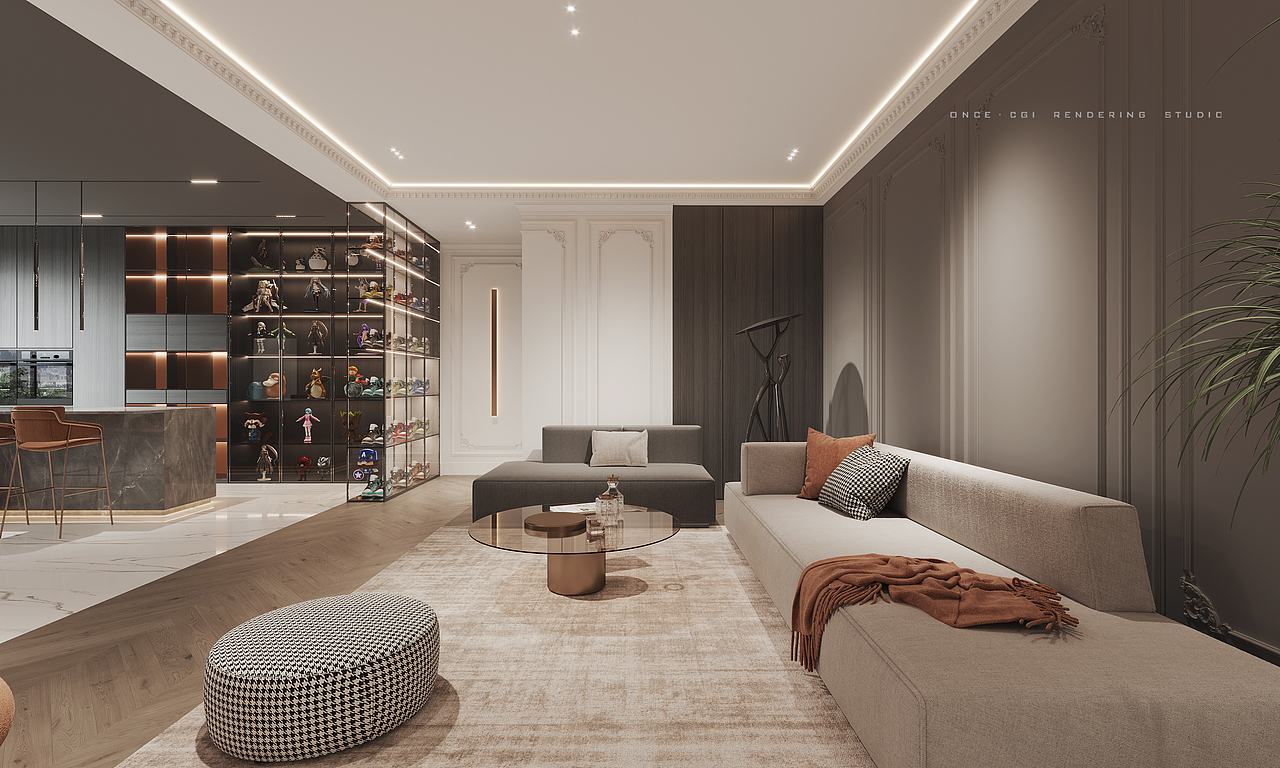 现代法式（图ZMjU2NzE2MTM2） - 家装设计 - 站酷设计师CGI_学艺原创素材 - 站酷ZCOOL