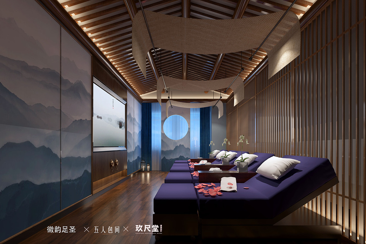 合肥足浴足疗养生会所设计推拿spa美容养生馆装修设计（图ZMTg0OTg4OTQw） - 建筑设计 - 站酷设计师九尺堂建筑设计原创素材 - 站酷ZCOOL