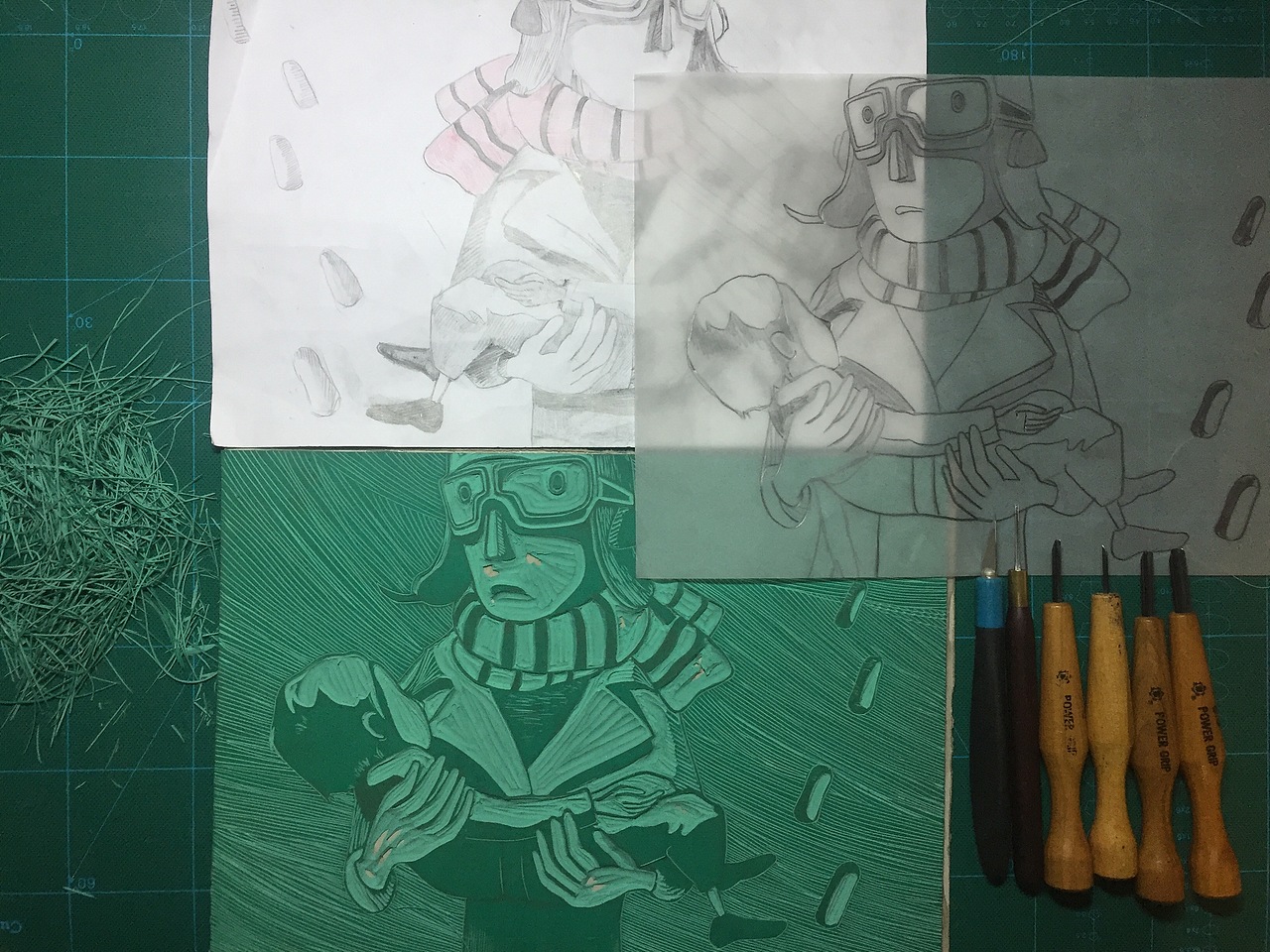 原创版画胶版插画《小王子》（图ZMTAxMTY4NDEy） - 儿童插画 - 站酷设计师一只zoooo原创素材 - 站酷ZCOOL
