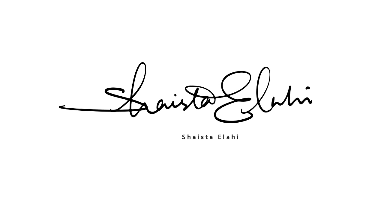 英文签名设计案例丨Shaista Elahi近百种签名设计方案