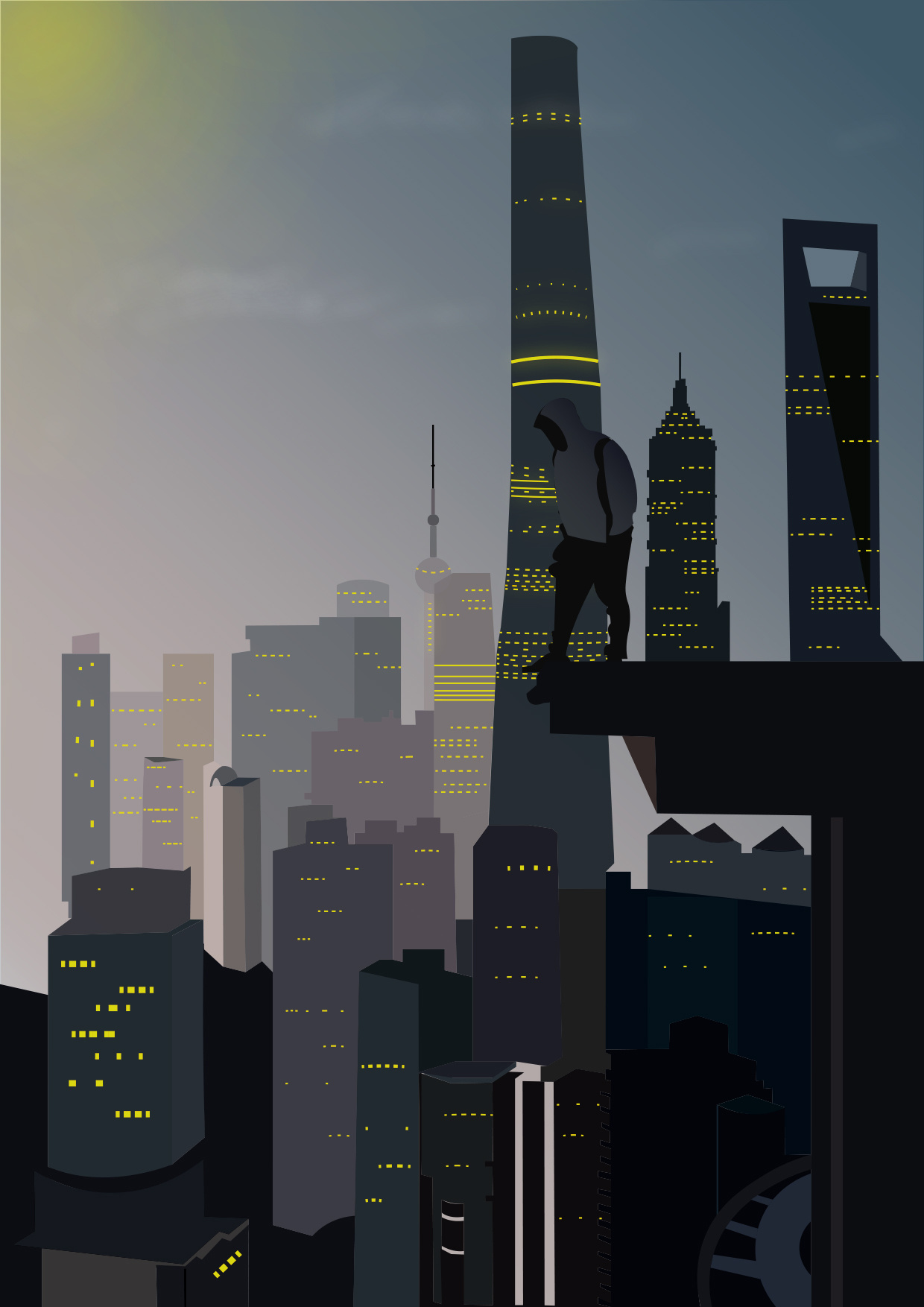 城市剪影|插画|商业插画|看起来超凶的 - 原创作品 - 站酷 (zcool)