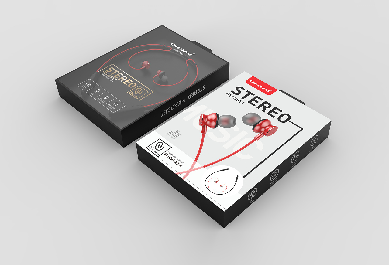 3c数码包装 简约白底风格