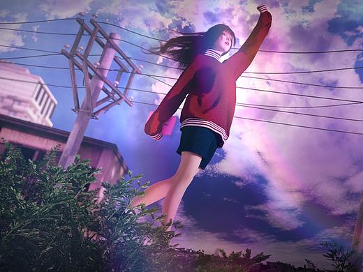 三維場(chǎng)景風(fēng)格圖【向日葵不開(kāi)の夏天】（個(gè)人主頁(yè)-ZNDU0MzE3MDQ=） - 場(chǎng)景 - 站酷設(shè)計(jì)師河北許三多原創(chuàng)素材 - 站酷ZCOOL