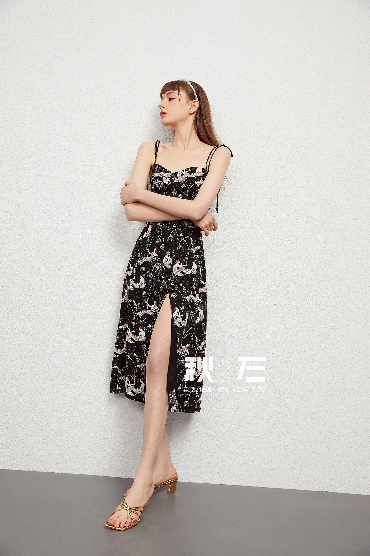吊带裙连衣裙拍摄法式女装花裙子