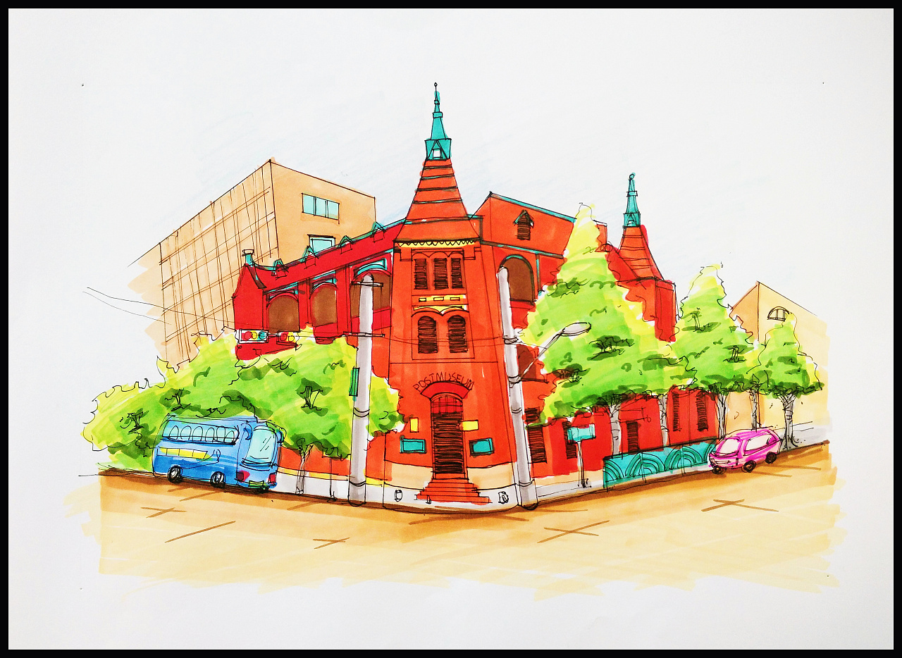 【建筑手绘】青岛游记