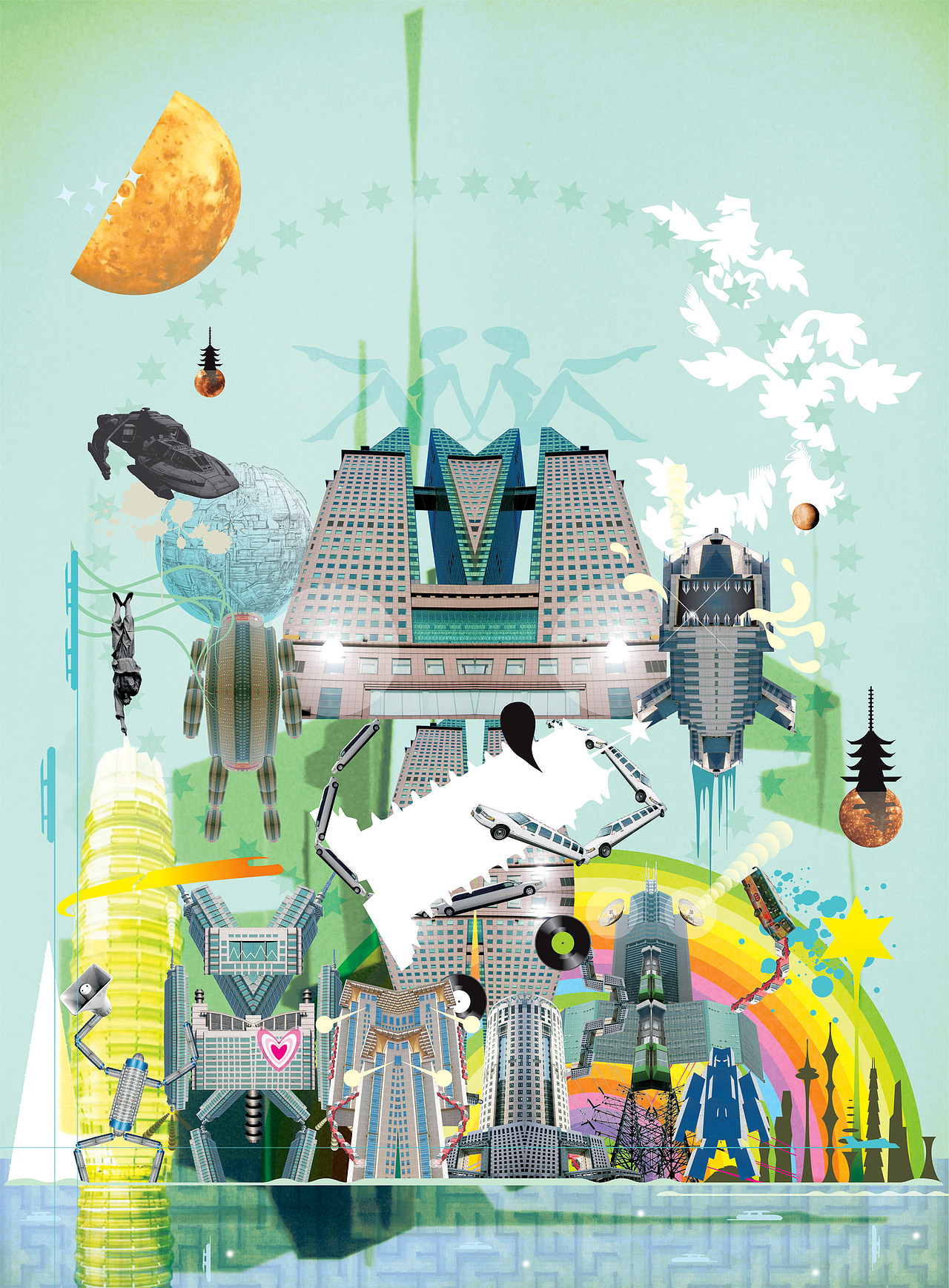 大乔/ 插画 / 变形城市之郑州