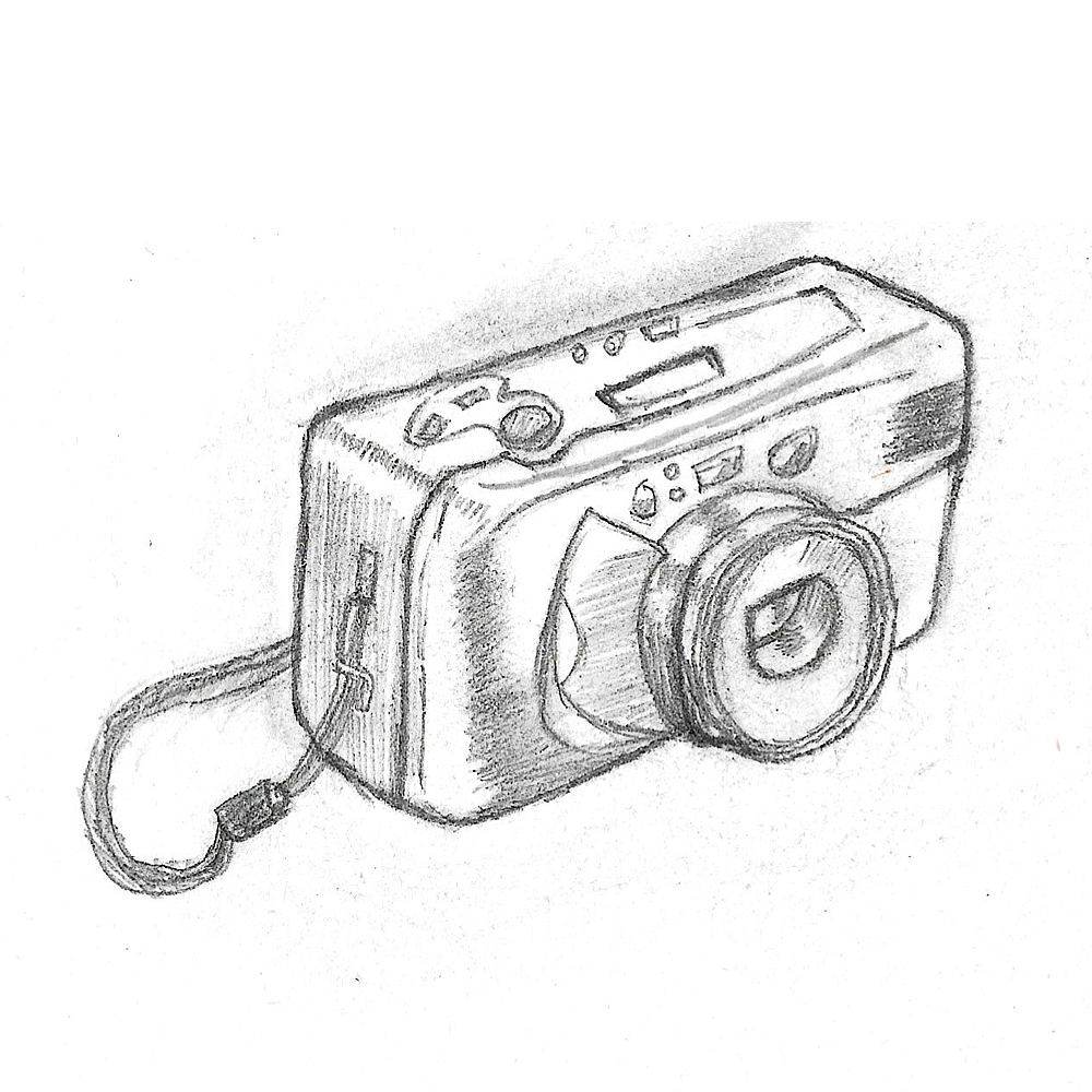 《素描完全教程》33页-照相机-铅笔临摹|插画|艺术