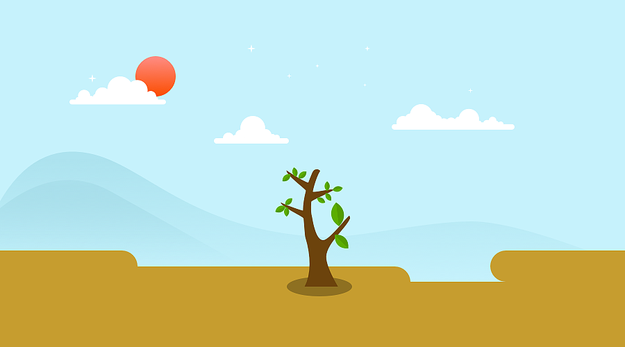 茁壮成长的树苗儿