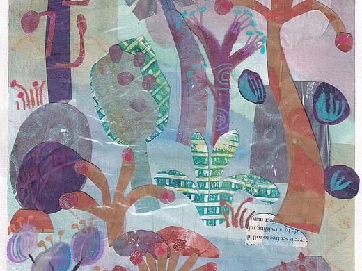 综合媒介插画 Mix media illustration