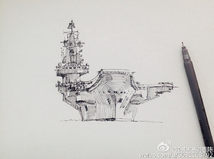 军舰小速写