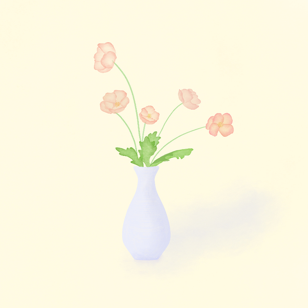 插画练习 | 虞美人（图ZMjgwOTEzNTEy） - 创作习作 - 站酷设计师沉大哈原创素材 - 站酷ZCOOL