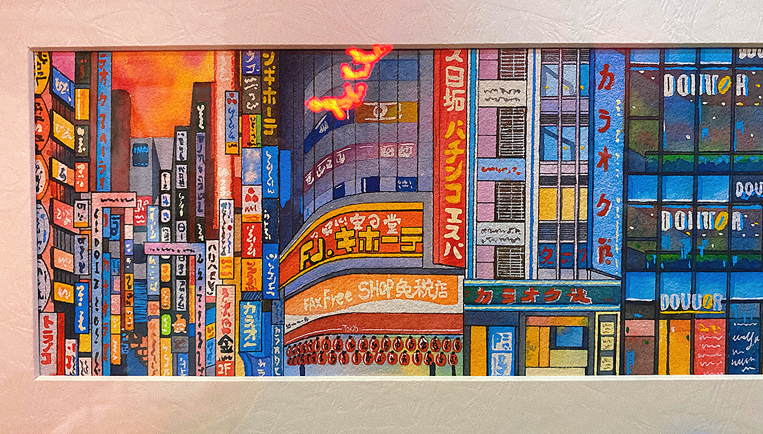 《东京东京》—日本风景水彩手绘插画