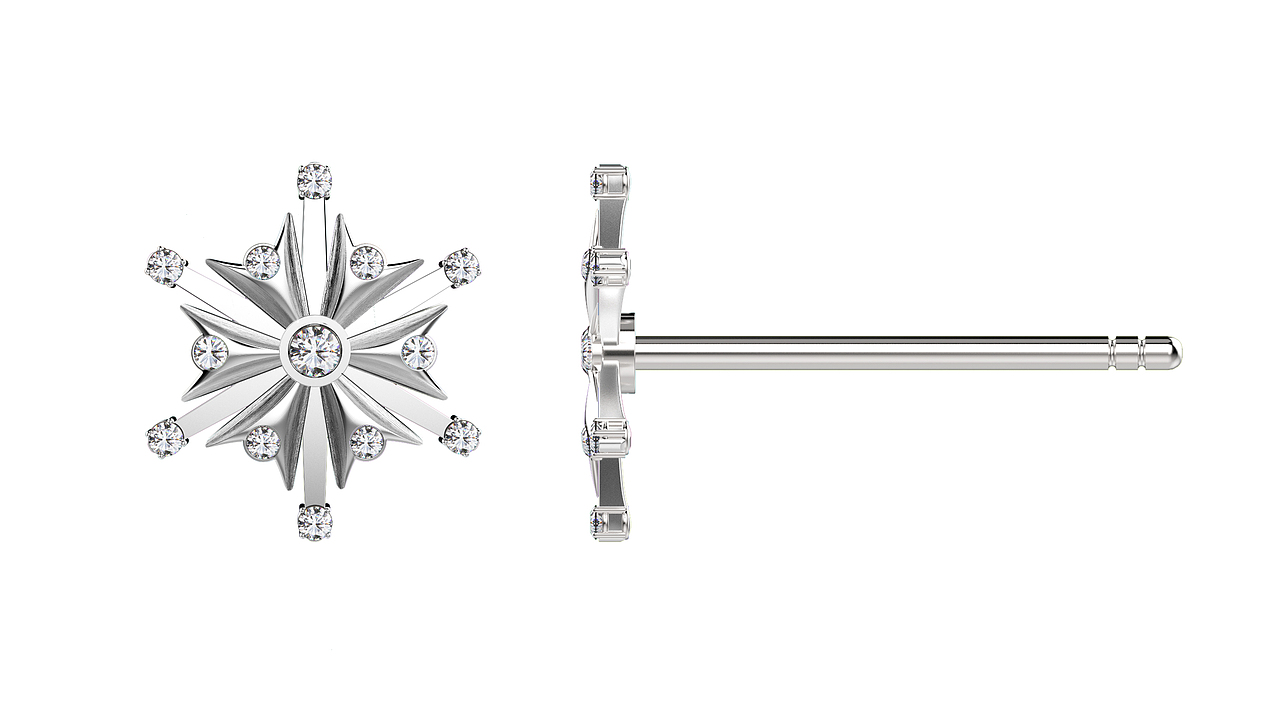 雪花女款耳钉/首饰/产品