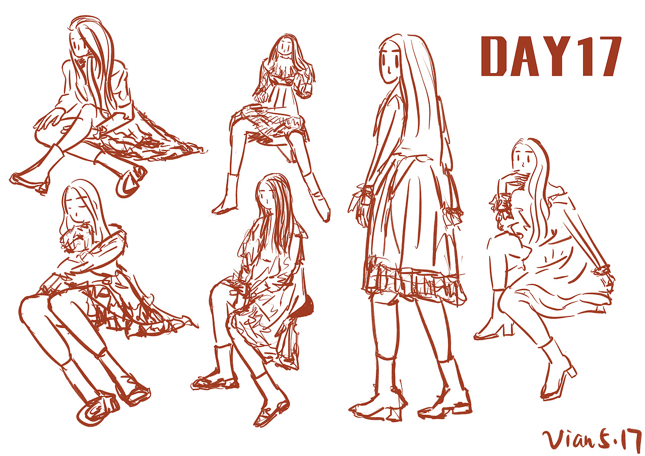 小零君60天人物速写打卡（图ZMjU1NzgyMjQ4） - 创作习作 - 站酷设计师Vvviannn原创素材 - 站酷ZCOOL