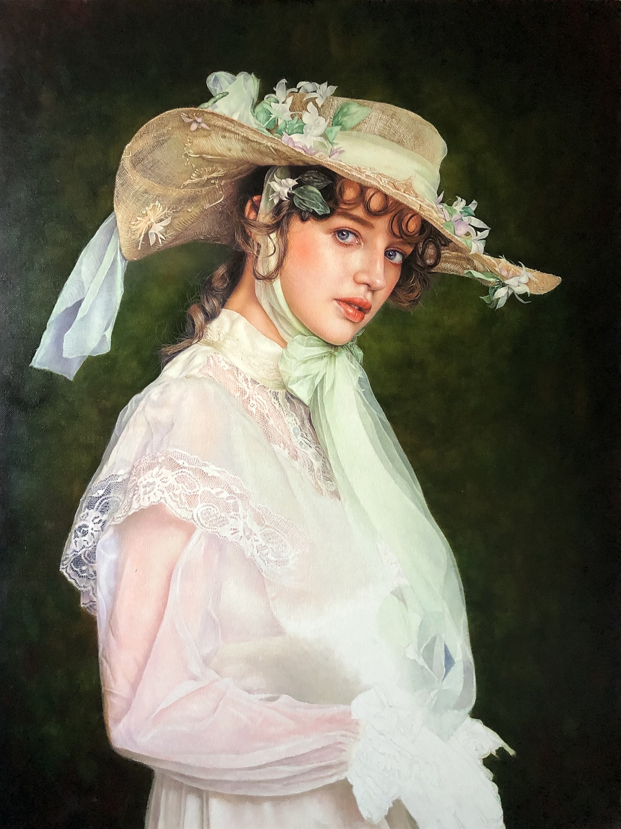 European girl 油画绘画步骤