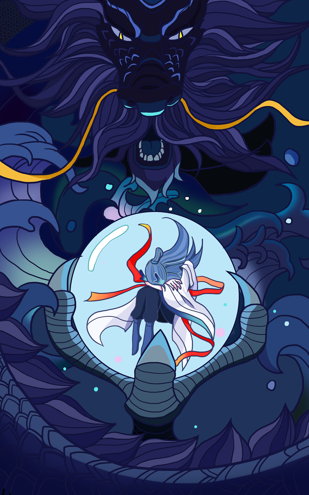 敖丙|插画|创作习作|月绯月 - 原创作品 - 站酷 (zcool)