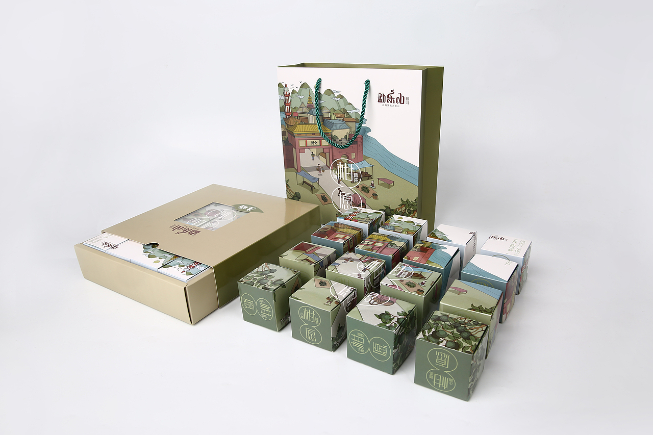 小青柑普茶插画/包装设计——心柑情愿