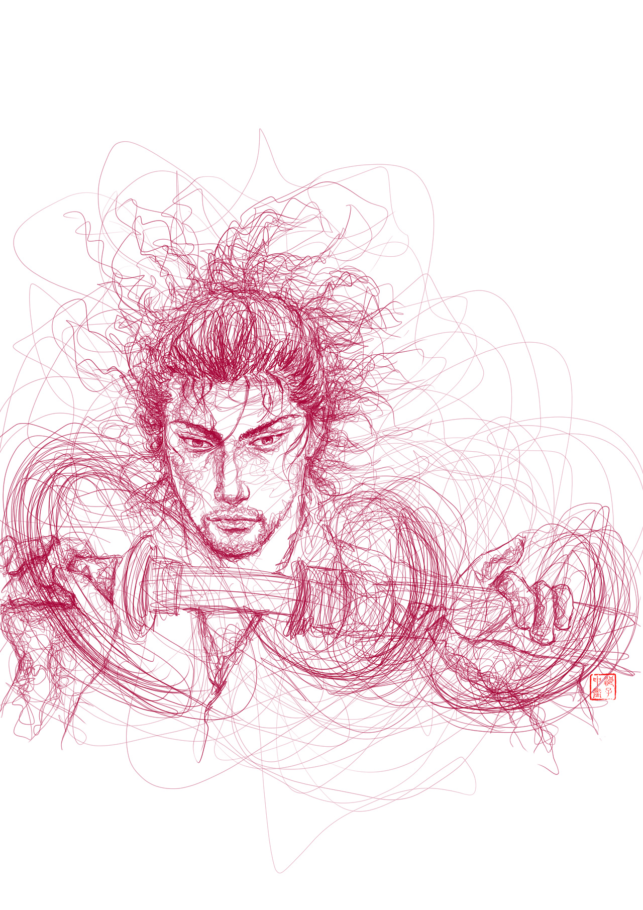 《一月×浪客行线体绘》