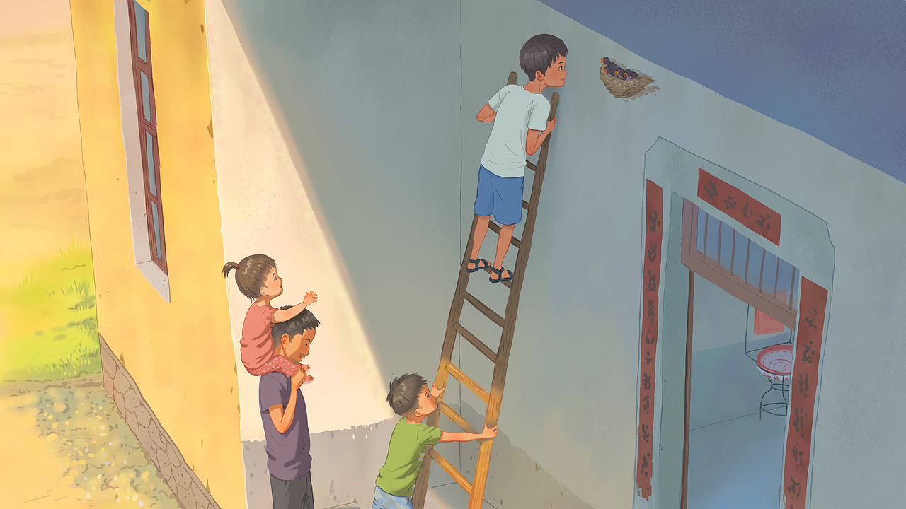 《看燕子宝宝》