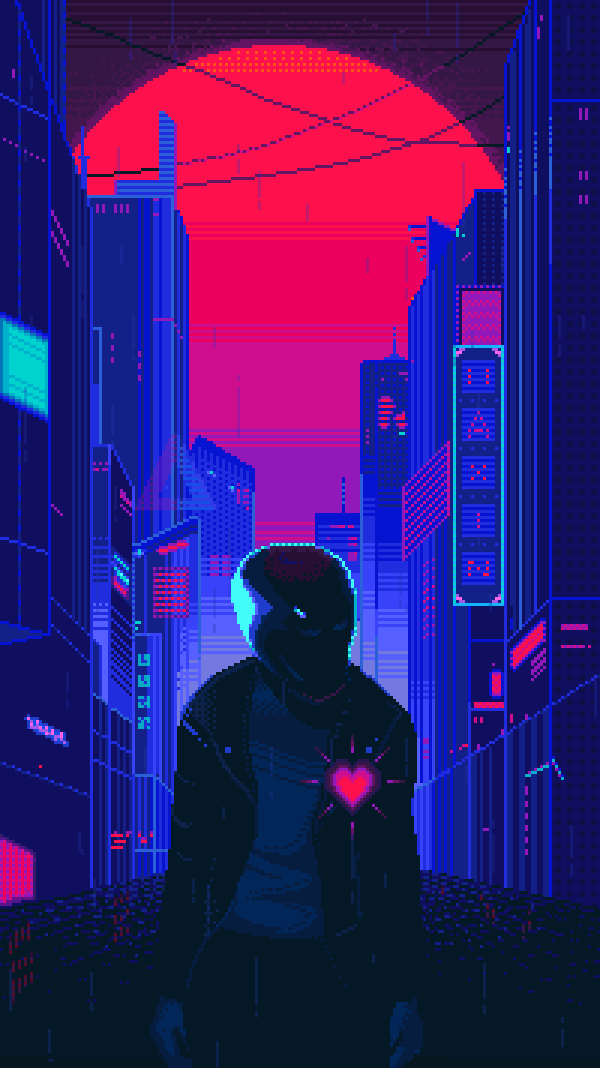 赛博朋克像素画｜仿生人会梦见电子羊吗？（图ZMjI1MDc3ODU2） - 创作习作 - 站酷设计师大大大昕原创素材 - 站酷ZCOOL