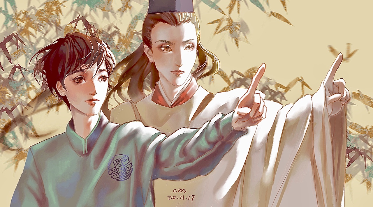 棋魂同人插画 “你学棋多久了？” “一千年”（图ZMjMyMzgxMTIw） - 商业插画 - 站酷设计师欧包王子原创素材 - 站酷ZCOOL